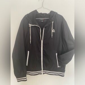 Reebok womans Black Hooded Zip Jacket, 1X